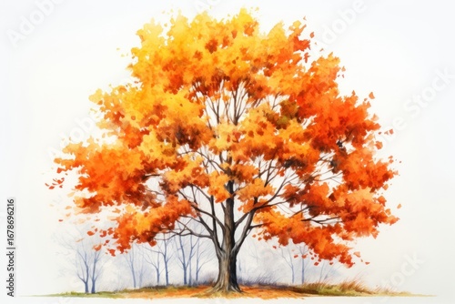 Tree plant maple leaf.