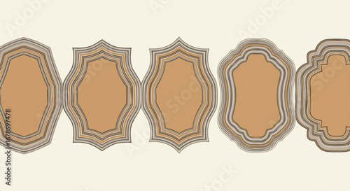 Elegant ornate vintage frames showcase layered decorative borders creating a sophisticated design
