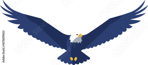 Majestic eagle soaring with wings spread wide, symbolizing freedom, power, and ambition.