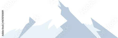 Majestic snow-capped mountains rise against a clear sky, evoking adventure and natural beauty.