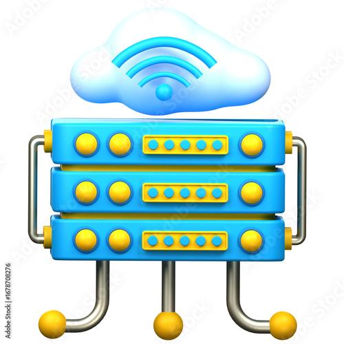 Cloud Hosting 3D Icon