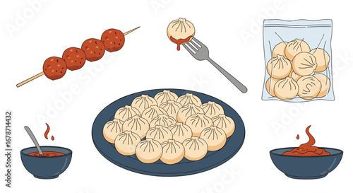 Delicious dumplings and savory skewers a feast of asian flavors and street food delights