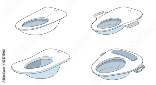 Various designs of portable bidets and travel toilet seats for enhanced personal hygiene and comfort