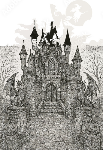 Gothic Castle Illustration