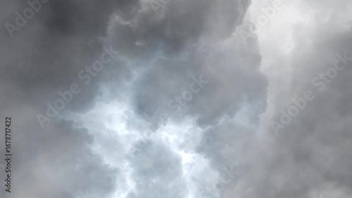 Electric Storm Flashes in the Clouds