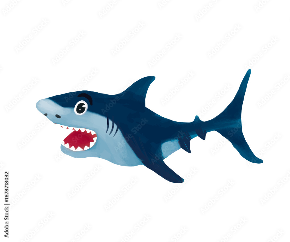 Fototapeta premium cute shark children illustration