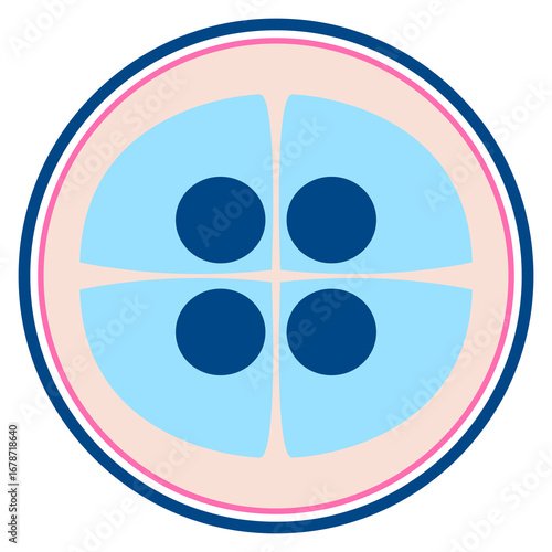 Four Cells Division Stage Vector – Early Embryo Development Illustration