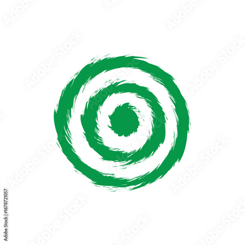 Target for archery. shooting target logo vector. Logo Bullseye. Texture Grunge. Spiral Style