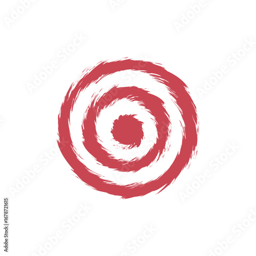 Target for archery. shooting target logo vector. Logo Bullseye. Texture Grunge. Spiral Style