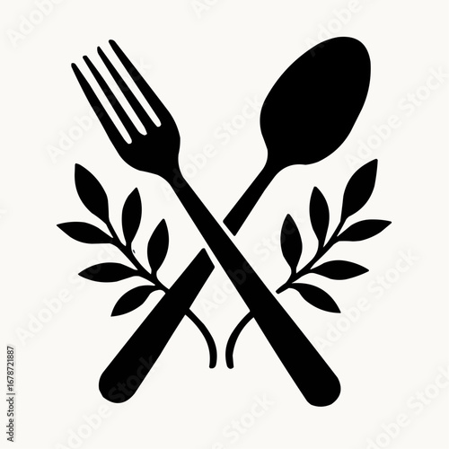 Spoon and fork, isolated on a white background, are essential kitchen silverware for a restaurant dinner table