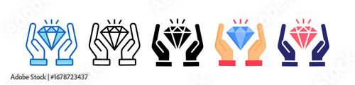 Values Multiple Style Icon Set Collection. 