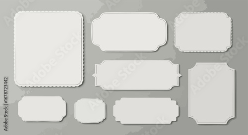 Elegant collection of blank ornate vintage labels ready for your custom text and designs