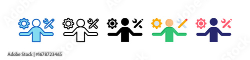 Skills Multiple Style Icon Set Collection. 