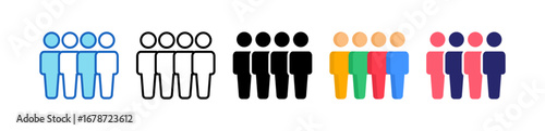 Queue Multiple Style Icon Set Collection. 