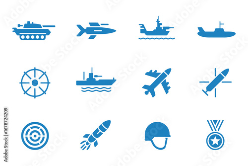 Military & Defense Icons Set, icon design, icon set