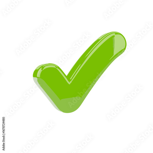 A clean green checkmark vector with smooth rounded edges, used to represent correctness, confirmation, or success