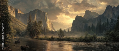Majestic Sunrise in Yosemite Valley: A Cinematic Landscape