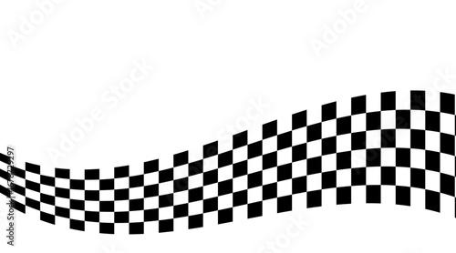 Race flag icon in simple flat design. Black and white checkered racing flag symbol. Vector illustration isolated on white, perfect for motorsport, competition, speed, racing events, and automotive 