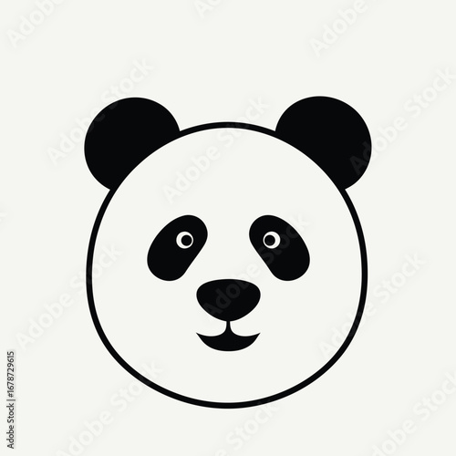 Vector illustration of panda illustration, a cute bear from china