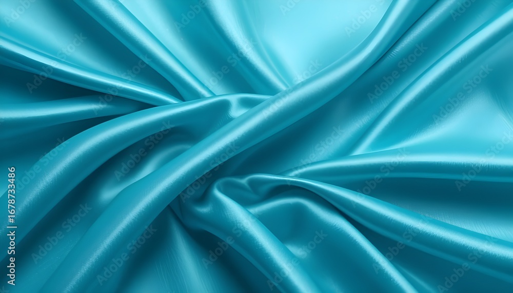 Obraz premium aqua abstract background. Silk satin velvet fabric. Elegant luxury rich