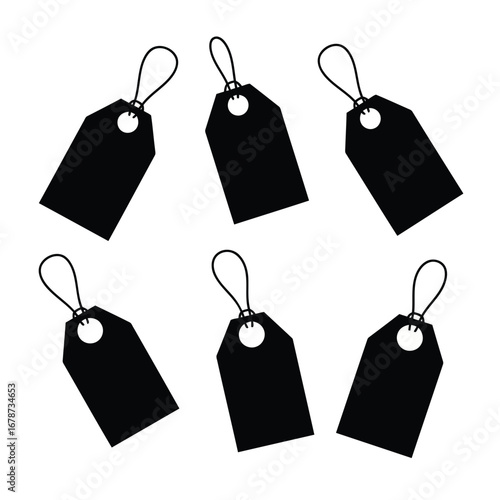 Price Tags Isolated, Minimalist Design for Retail, Business Marketing 