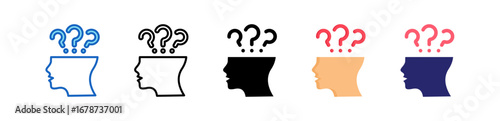 Self Knowledge Multiple Style Icon Set Collection. 