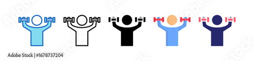 Exercise Multiple Style Icon Set Collection. 