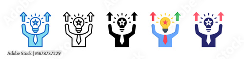Potential Multiple Style Icon Set Collection. 