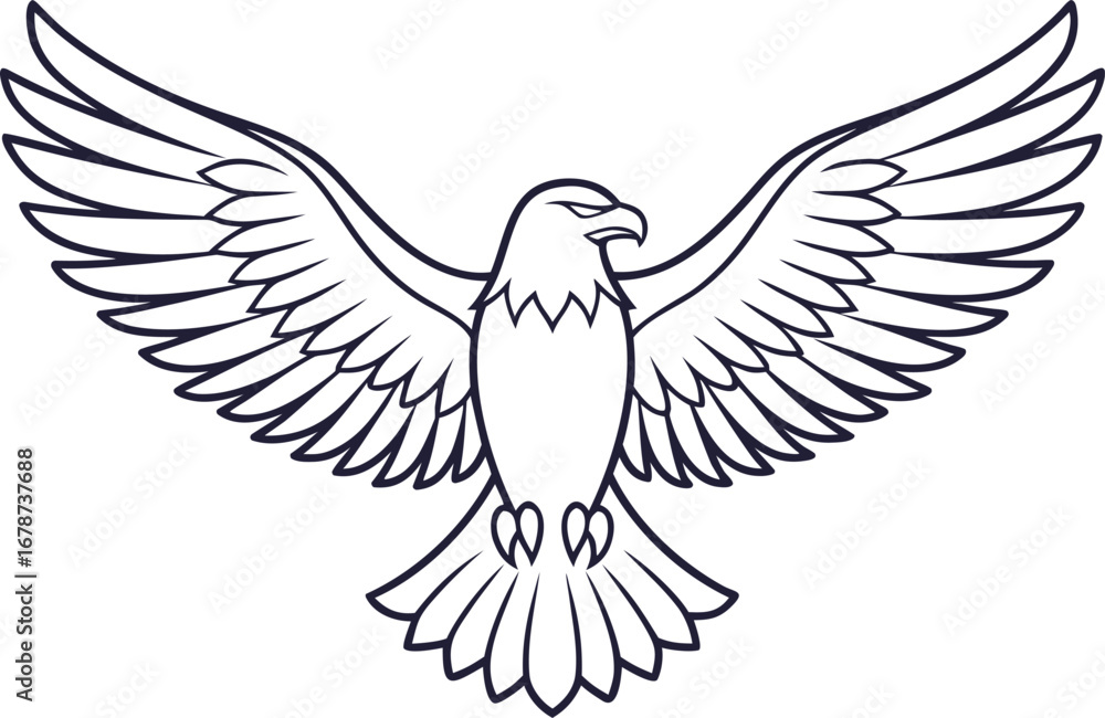 Obraz premium Bald Eagle Illustration Design. Majestic Bald Eagle Artwork. American Bald Eagle Drawing. Wild Bald Eagle Illustration. Soaring Bald Eagle Artwork. Realistic Bald Eagle Drawing. Flying Bald Eagle