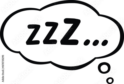 Dream Bubble with Zzz for Sleepy Thoughts