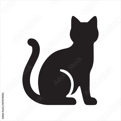 Wallpaper Mural cat silhouette vector icon Torontodigital.ca