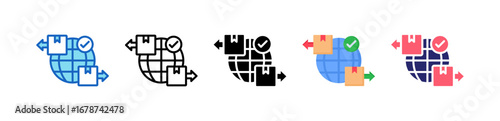 Import Export Multiple Style Icon Set Collection. 