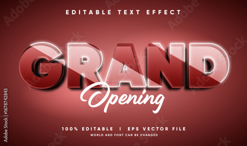 grand opening luxury vector text effect with modern style