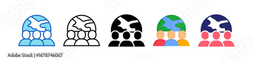 Citizen Multiple Style Icon Set Collection. 