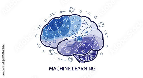 Abstract brain illustration representing machine learning and artificial intelligence concepts
