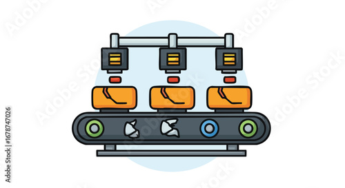 Automated production line processing orange products with advanced technology and precision machinery for enhanced manufacturing efficiency
