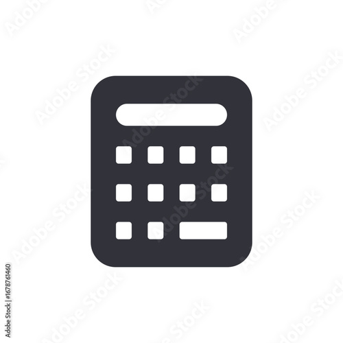 Simple Calculator Icon On Transparent Area For Accounting Or Mathematical Purposes