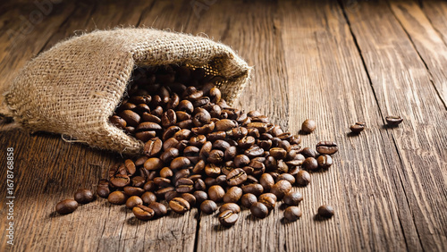 coffee beans in sack