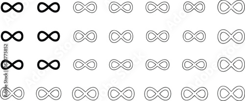 Endless possibilities represented by clean, modern infinity symbols in a repeating pattern