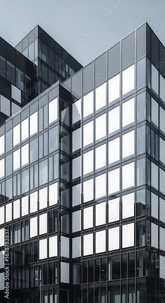 Fototapeta premium Modern glass office building facade