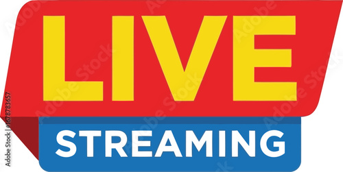 Vibrant live streaming broadcast icon for digital media and online content creation vector