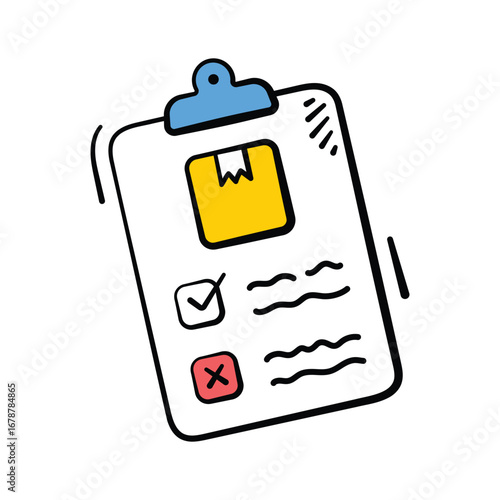 Checklist document icon for tasks, finance, management, business planning.