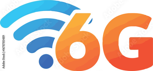 Future 6g wireless technology symbol internet connection concept futuristic communication network innovation vector