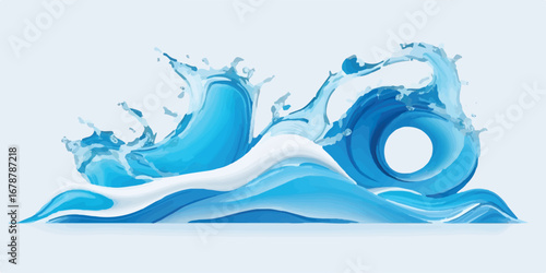 Modern Abstract Aqua Teal Blue Ocean Wave Texture Background for Branding Professional Posters and Digital Illustrations