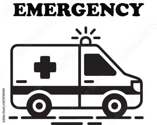 emergency ambulance service icon