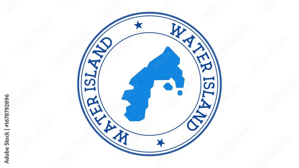 Water Island intro. Badge with the circular name and map. Water Island round logo animation. Water Island intro. Badge with the circular name and map. Water Island round logo animation.