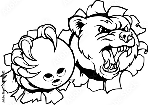 Bear Bowling Ball Claw Griz...