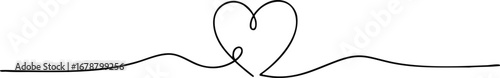 Elegant single line heart art conveys pure love and connection in minimalist design
