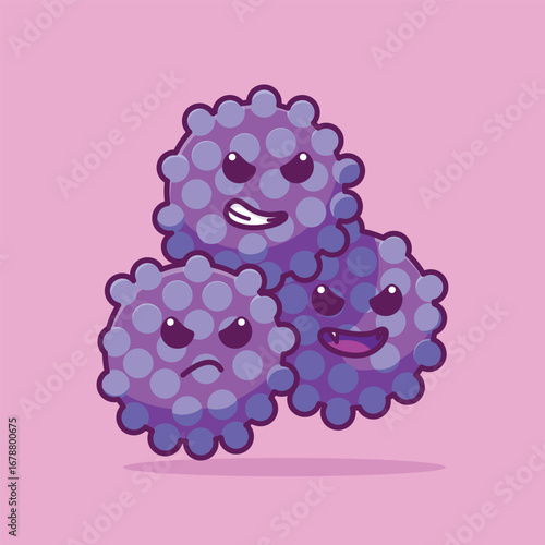 Simple Staphylococcus aureus cartoon vector illustration Collection of Pharmacy day concept icon isolated