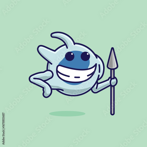 Simple Macrophages The Big Eaters cartoon vector illustration Collection of Pharmacy day concept icon isolated